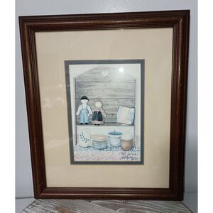 Framed LOTTI AVILA Signed and Numbered Amish Home Scene Print (1987).